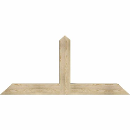 Ekena Millwork Portland Rough Sawn Timber Gable Bracket, Douglas Fir, 72"W x 33"H x 6"D x 6"F, 11/12 Pitch GBW072X33X0606POR00RDF